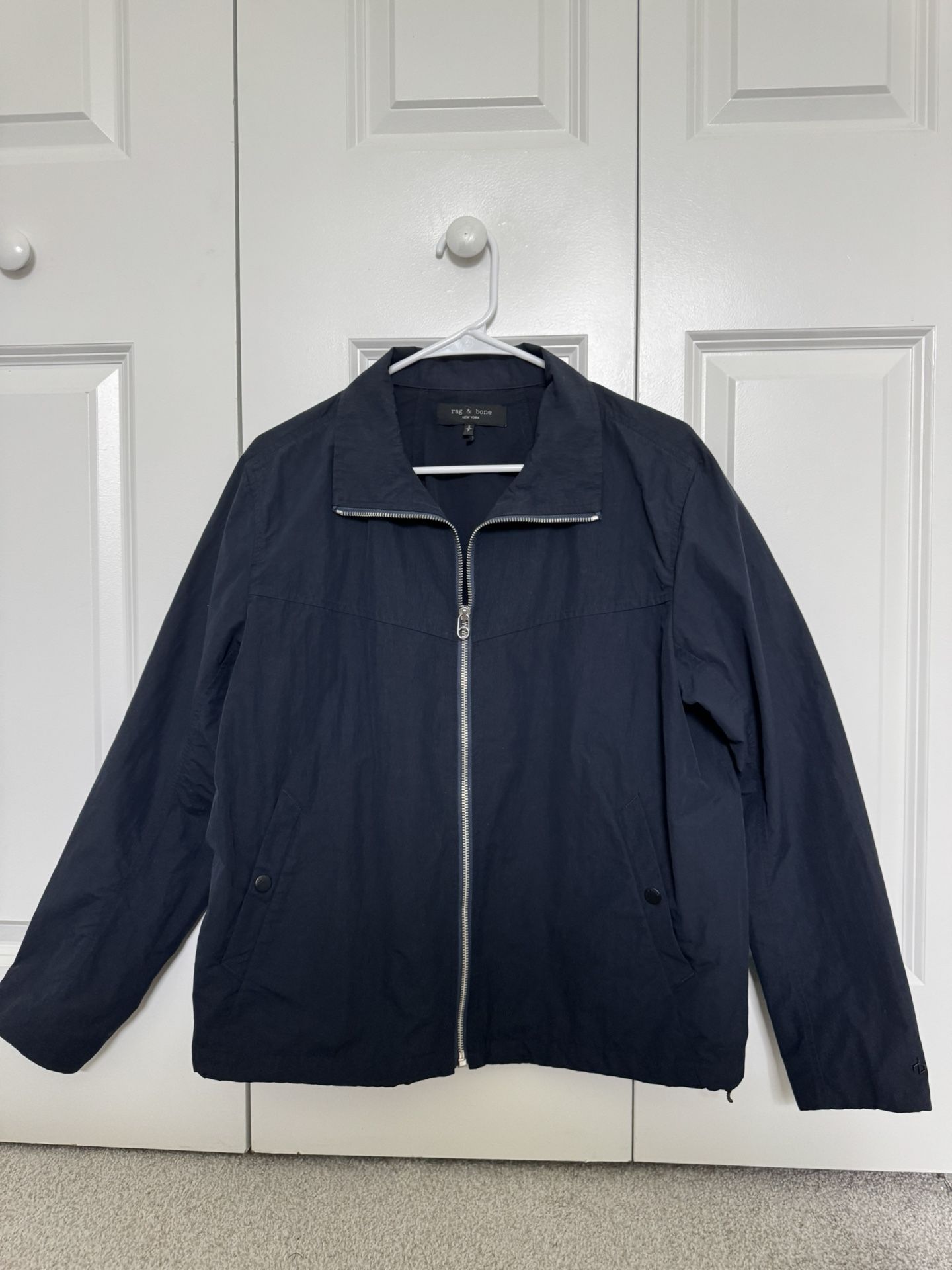 Rag & Bone Men's Blue Windbreaker Jacket - Size S - Good Condition