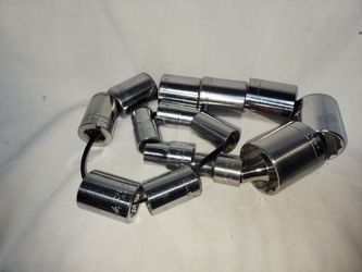 15pc. CRAFTSMAN MASTER MECHANIC 1/2in DRIVE STANDARD SOCKETS 