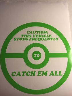 Pokemon Go Vehicle decal