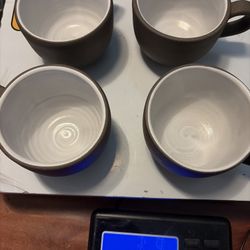 Jono Pandolfi USA Handmade Stoneware Mugs Set of 4 NEW USA Made 10oz