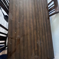 Brown Wood Dining Table 