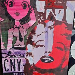 Large Wall Art Marilyn Monroe 24" Wx 48"H 