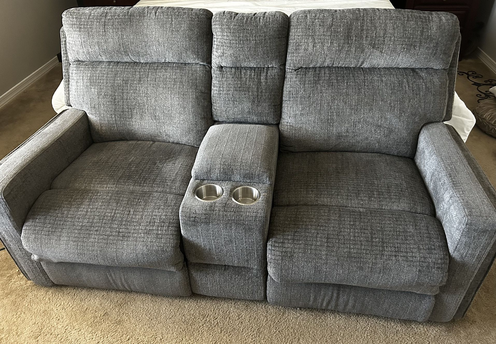 Living Spaces Power Reclining Loveseat