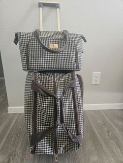 London Fog 2-Piece Rolling Luggage Set With Matching Tote