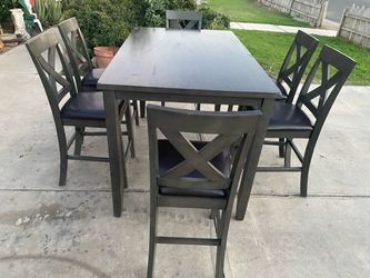 Comedor alto 6 sillas