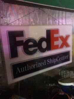 FedEx lighted sign