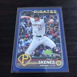 Paul Skenes Rookie Debut Rookie Card Royal Blue Parallel
