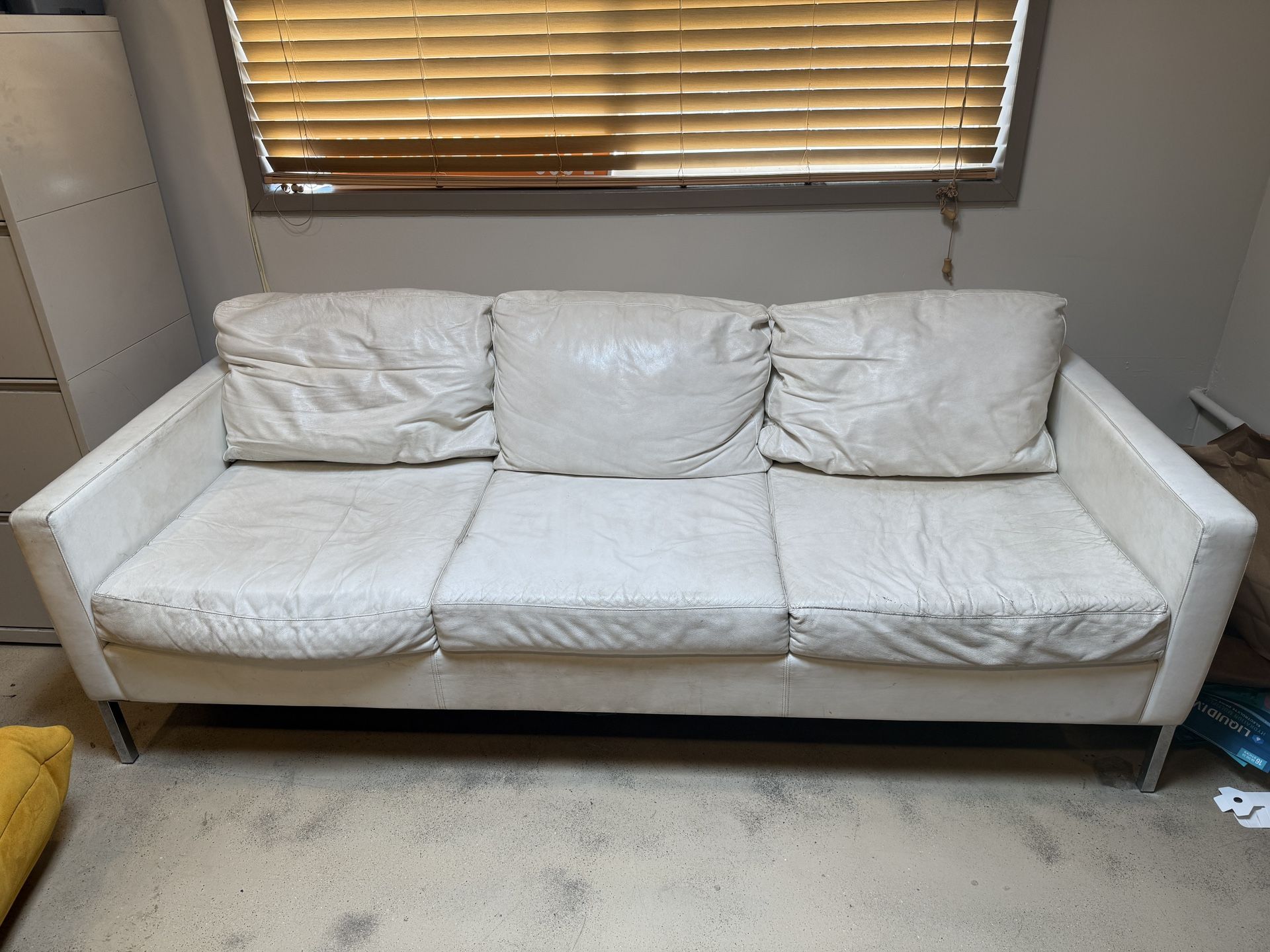 White Leather Sofa
