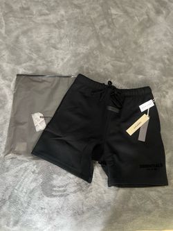 Fear of God Essentials Sweat Shorts (100% Authentic) - Black Stretch Limo- Large