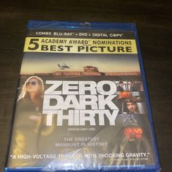 Zero Dark thirty, Bluray With All Features. New. Sealed ( Partially) 