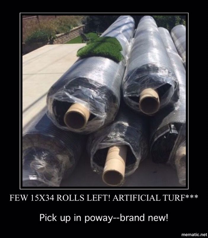 Artificial turf 15x34 rolls!!