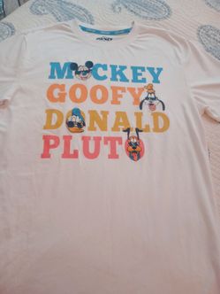 Disney Mickey Goofy Donald shirt teens size small