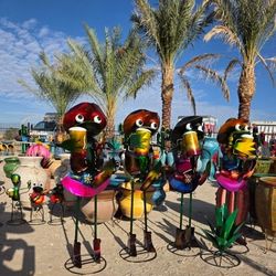 😍 Cartoon Yard Decor!🐵+Metal Art 🌵