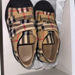 Burberry Kids Checkered Sneakers - Beige, Black,