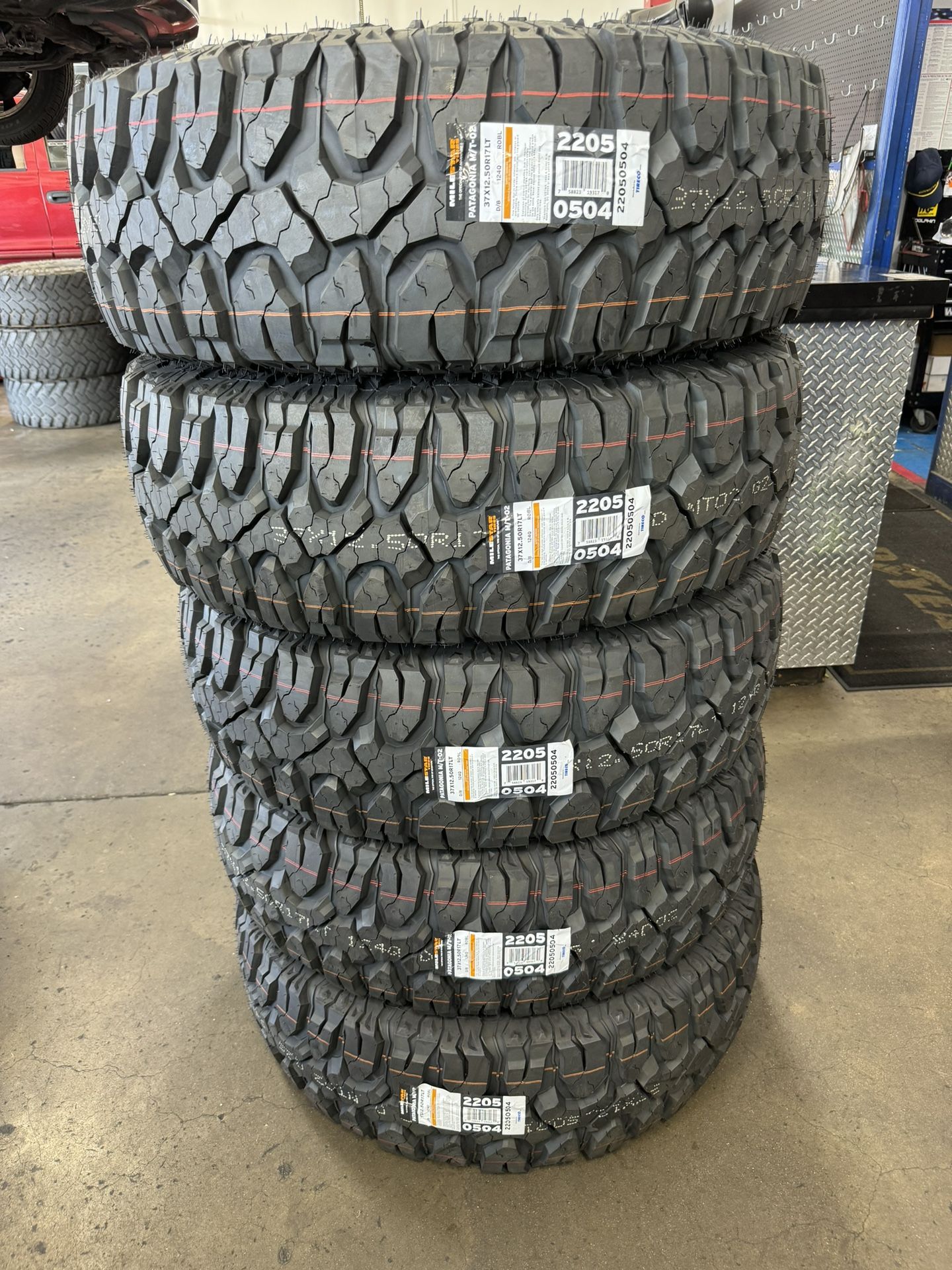 37x12.50R17 Milestar Patagonia MT02 $250 EACH