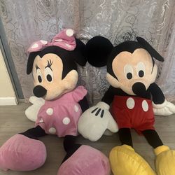 Big Mickey And Minnie Mouse Plush 