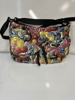 Dior X Kenny Scharf Jacquard Printed Saddle Soft Bag (H)