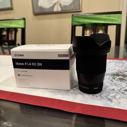 Sigma 16mm f1.4 DC DN For Sony E-Mount