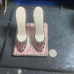 Ceramic high heel (ball Style) Blinged Out Ladies Shoes