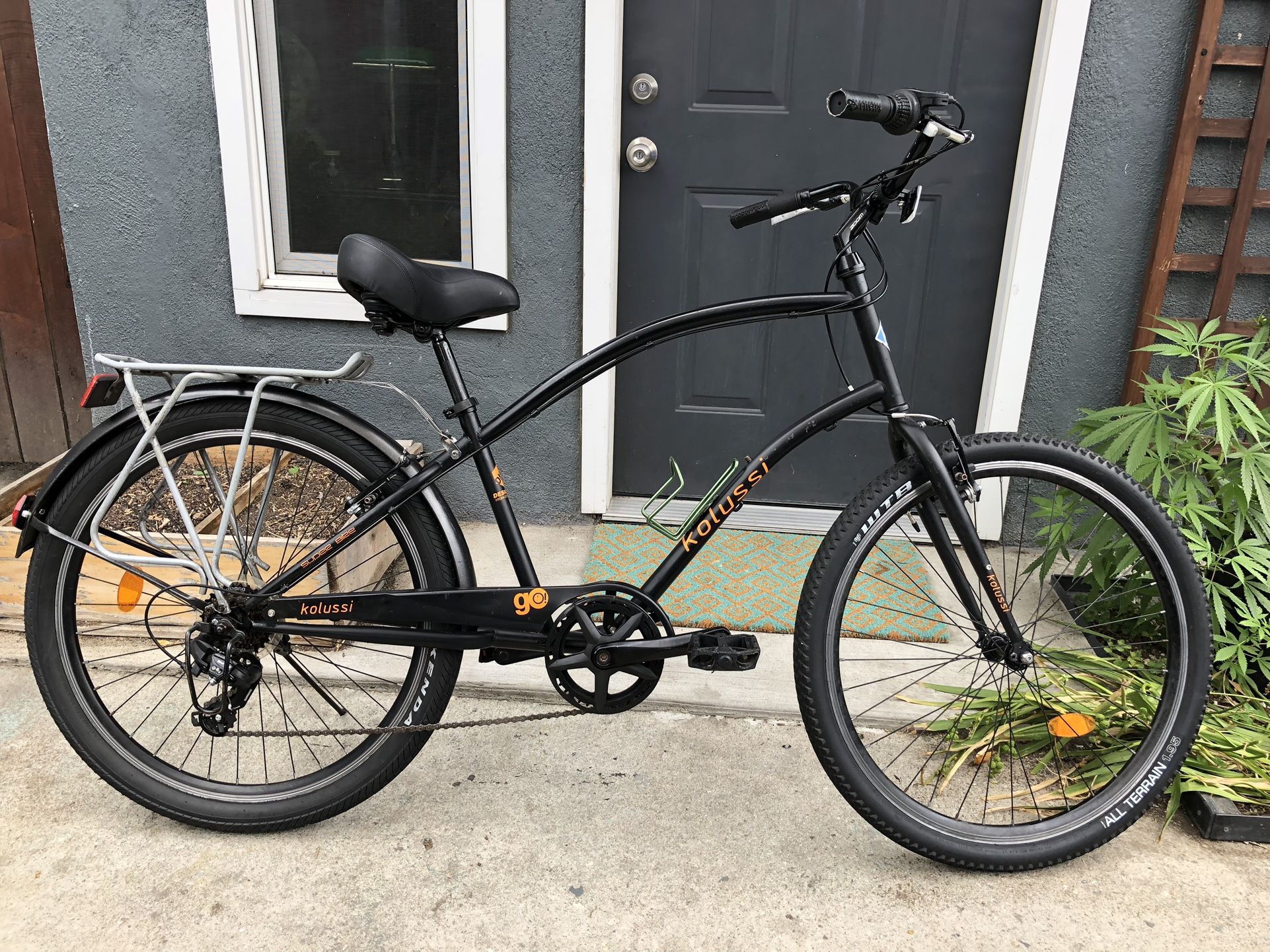 Beach Cruiser Bike With Bike Rack