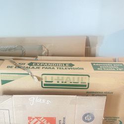 70” TV, Large Glass/Mirror Boxes, Misc. Boxes In Excellent Condition