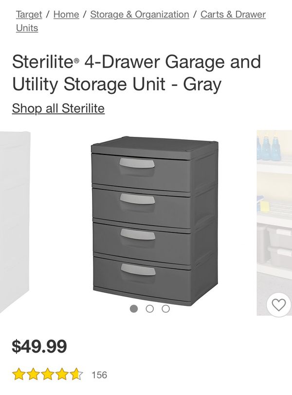 Sterilite Storage Drawers Dresser Or Garage Storage For Sale In