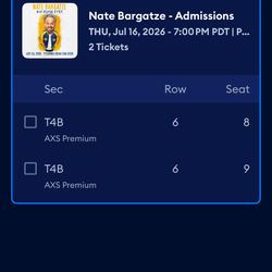 Nate Bargatze Tickets 