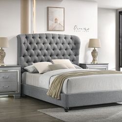 Gray Queen Bed Frame 