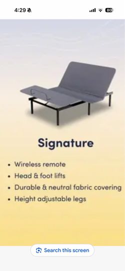 Queen 'Sleepy Signature' Adjustable Bed Frame