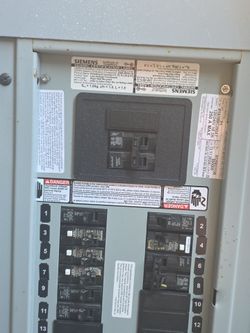1oo amp single phase siemens 18 space panel board you could change it to a 200 250