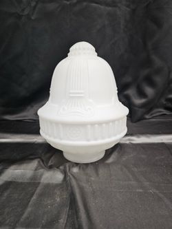 Vintage Milk Glass Ceiling Light Globe Shade – 4” Fitter – Art Deco Style