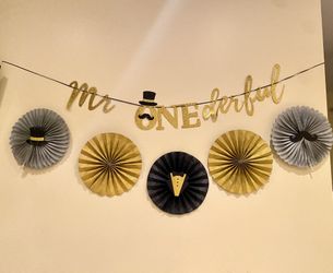 1st Birthday Decoration - Mr. Onederful Decoration Set