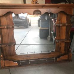 Large Mirror / Shelf With Light