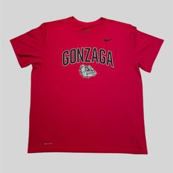 Gonzaga Bulldogs Nike red and black Dri fit t shirt Size XL