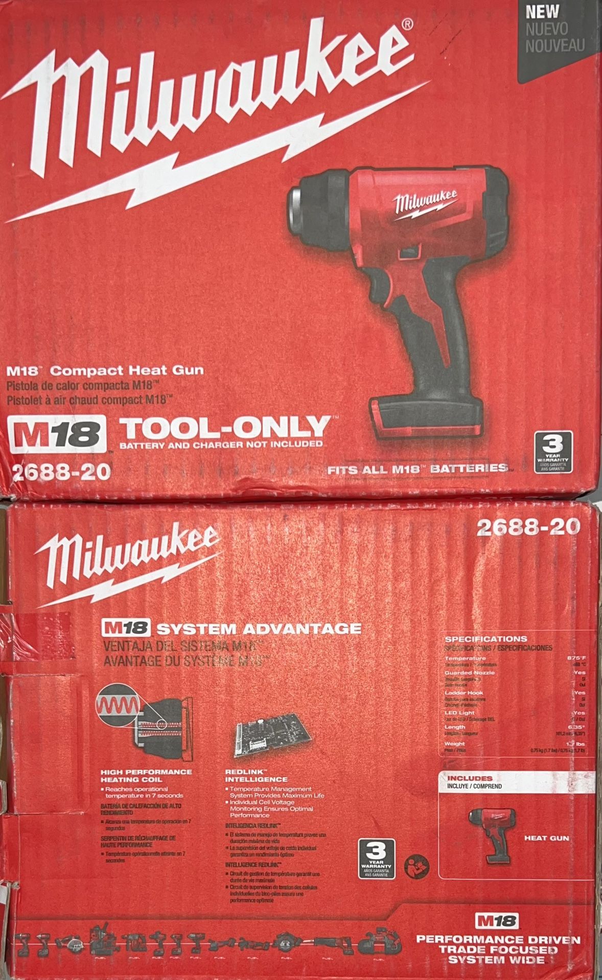 Milwaukee M18 Compact Heat Tool. Tool Only. Model #2688-20
