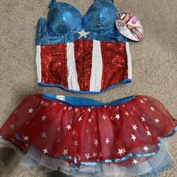 American Dream Corset And Tutu Costume 