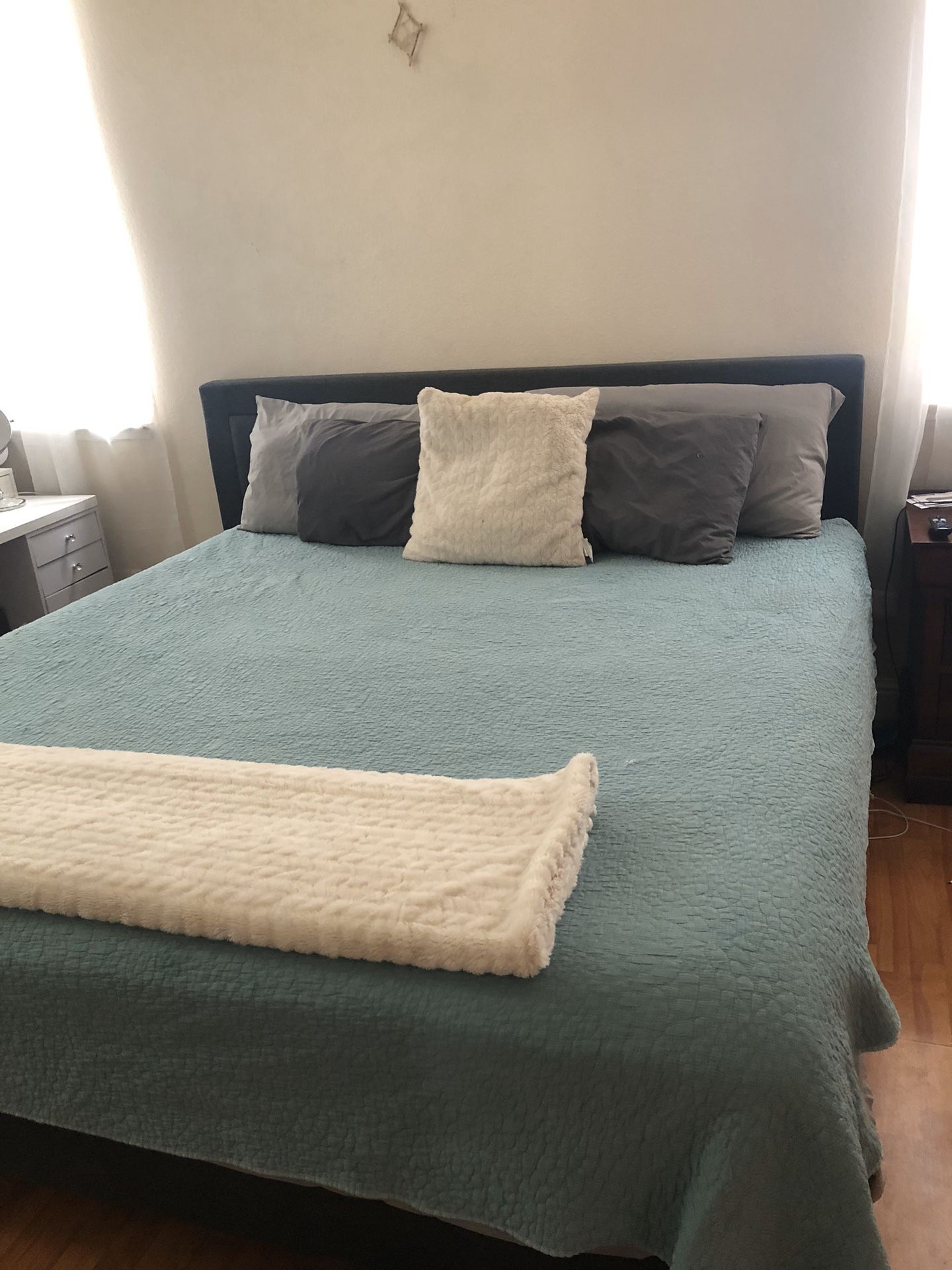 KING size mattress and bed frame