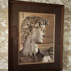 David’s Statue Print By Michelangelo Framed