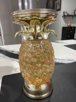 Pineapple Shape Glass Candle Holder
