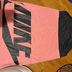 Nike Dress Womens Large L Pink/black Big Logo Swoosh Sleeveless Sportswear 843484-100