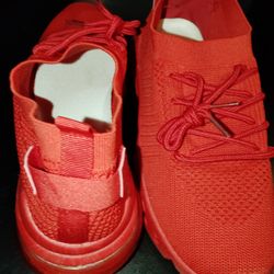 Red Fabric Slip-on Size 11 Sneakers New Never Used