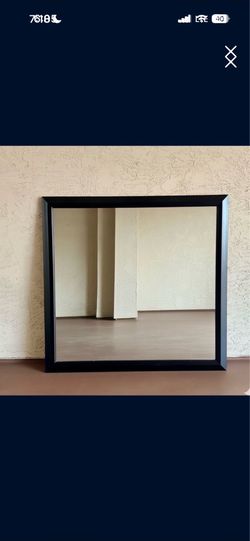 One Wall Mirror with Black Frame 42-7/8 W x 40-7/8 H