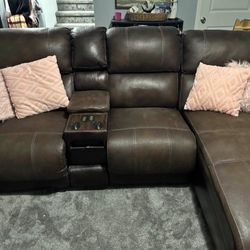 Art van L Shaped Power Recline /Massage/heated/cupholder Sectional W Chaise