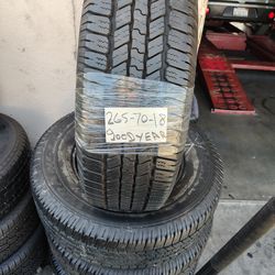 LT265/70/18 Goodyear 4 llantas semi nuevas instaladas y balanceadas 4 semi new tires installed & balanced