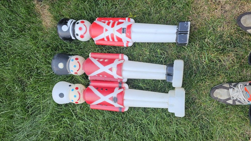 Vintage 1960 Toy Soldier Blow Molds -Christmas
