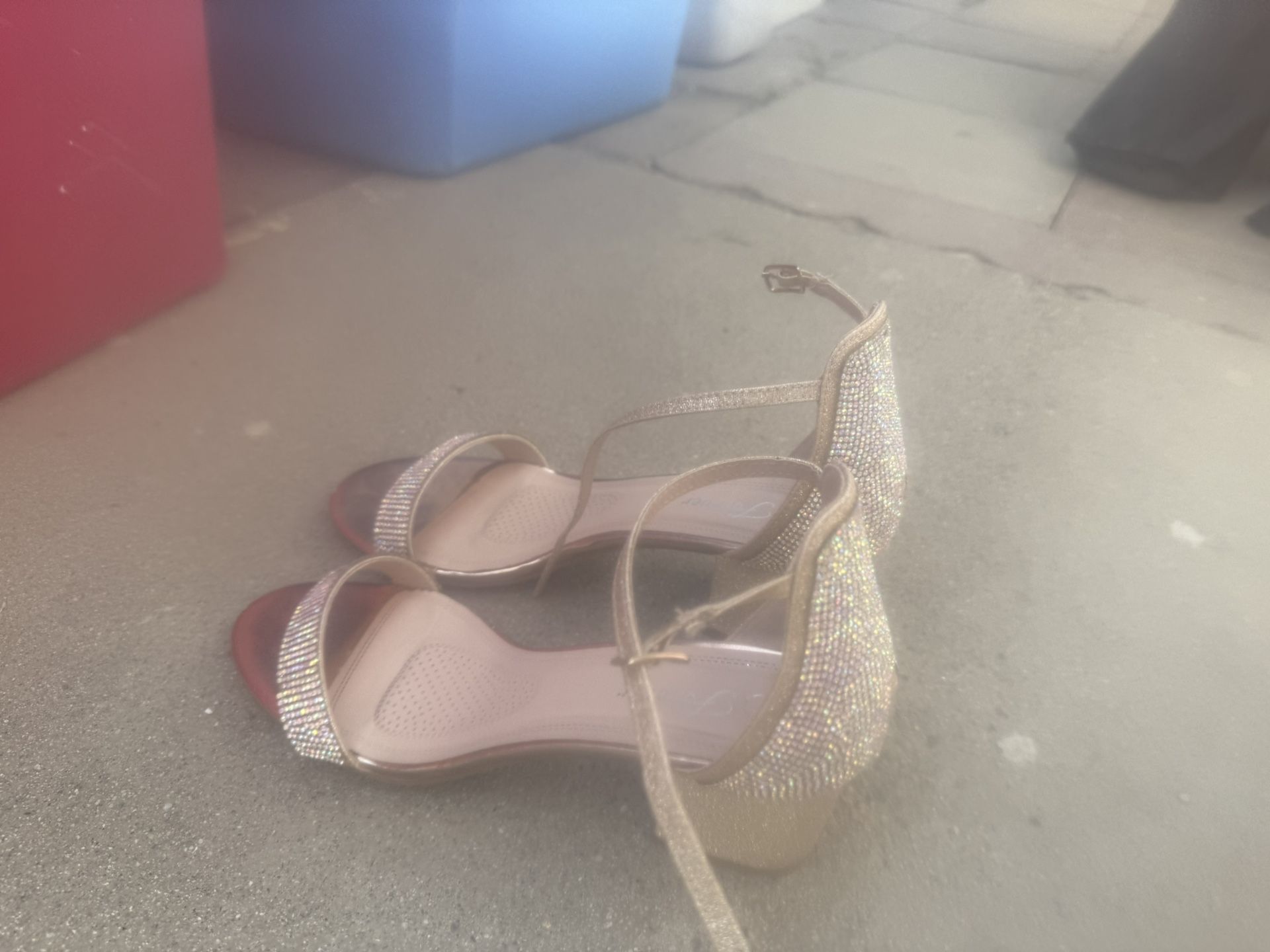 Blingy Dress Heels Small Heel Size 7 1/2