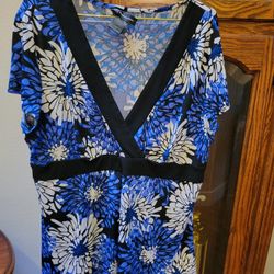 Sleeveless Dressy Blouse Size L