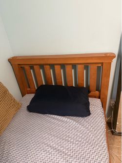 Twin bed frame + Mattress - Solid Wood, Local Pickup Renton