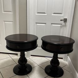 Set of 2 Wood Side Tables From Fairmont Design