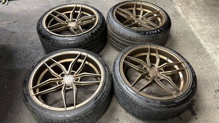 20 INCH FERRADA FORGE STAGGERED 5x130 RIMS AND TIRES